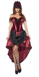 Smiffy's Women's Venetian Temptress Costume Top Skirt and Headpiece Carnival en oferta