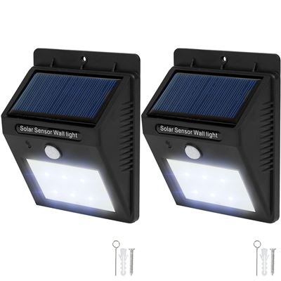 2 focos solares LED con sensor de movimiento - TECTAKE