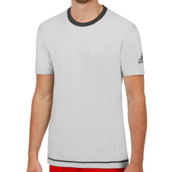 adidas Barricade Camiseta De Manga Corta Hombres - Gris Claro, Negro precio