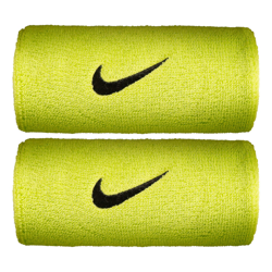 Nike Swoosh Doublewide Cinta Para Sudor Pack De 2 - Amarillo Neón, Negro en oferta