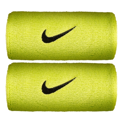 Nike Swoosh Doublewide Cinta Para Sudor Pack De 2 - Amarillo Neón, Negro