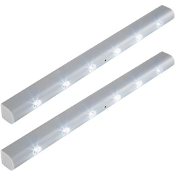 2 LED Barra de luz con sensor de movimiento, Gris en oferta