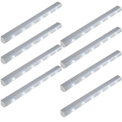 8 barras LED con sensor de movimiento, Gris