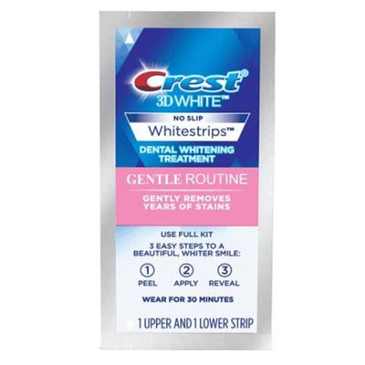 Tiras blanqueadoras Crest Whitestrips Gentle Routine 7 tiras para 7 días