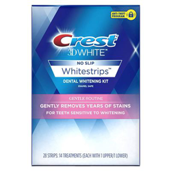 Tiras blanqueadoras Crest Whitestrips Gentle Routine 14 tiras para 14 días precio