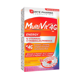 Multivit 4G Energy Forté Pharma 30 Comprimidos Bicapa características