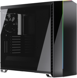 Vector RS Dark Tempered Glass Torre Negro, Transparente, Cajas de torre en oferta