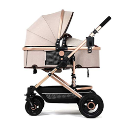 BBYRTC Carrito para bebés La luz del Paisaje Alto Puede Sentarse y acostarse Doble la suspensión Cuatro Rondas Carrito de bebé Carrito de bebé Cuna pa en oferta