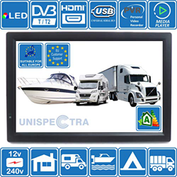 Autocaravana Caravana Barco Cocina 12 voltios 14 Pulgadas LED TV Digital HD DVB-T2. TDT y Toda la televisión de Europa. 12V 230V USB PVR y Reproductor precio