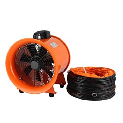 Mophorn Ventilador Profesional para Construcción 2295CFM Ventilador de Piso Industrial 220 V Ventilador de Tambor 3300RPM 0.7HP con Tubo Flexible en oferta