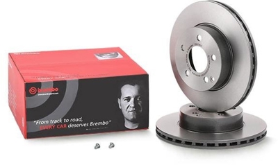 BREMBO Juego de 2 discos freno 288mm ventilado MERCEDES-BENZ CLASE C 09.A736.11