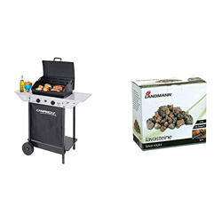 Campingaz Xpert 100 L Barbacoa gas, parrilla gas con dos quemadores compactos, 7.1 kW de potencia, parrilla de rejilla, 2 mesitas auxiliares y carro e en oferta