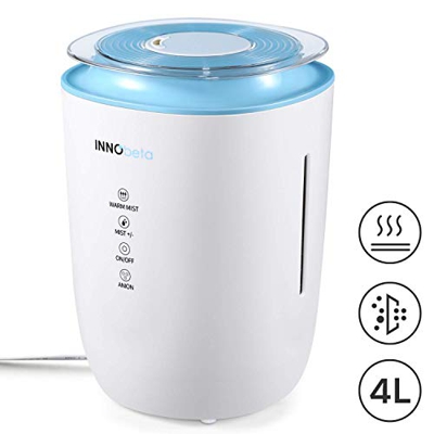 INNObeta Humidificador Ultrasónica con Filtro 4,0L, Fresco y Cálido Silencioso Aromaterapia Difusor 50㎡, Apagado Automático Duradera, para Dormitorio 