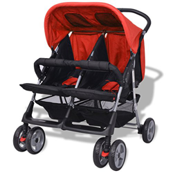 Festnight- Carrito Doble para Gemelos Sillas de Paseo 93 x 68 x 103 cm precio