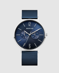 Bering - Reloj De Hombre 14240-303 De Malla De Acero Azul características