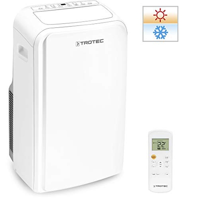 TROTEC - Climatizador local PAC 3500 SH portátil 3,5 kW aire acondicionado 4 en 1 para refrigeración climatización y calefacción 2,9 kW [eficiencia en