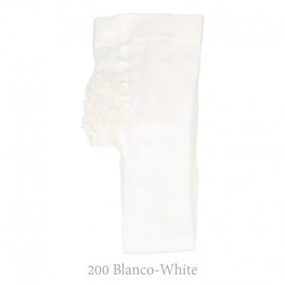 Leotardo Para Bebé Con Puntilla Condor. 200-blanco 000