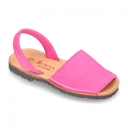 Menorquina Tira En Piel Nobuck. 30 Fucsia en oferta