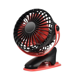 QINUKER Ventilador USB de Escritorio con Clip, Mesa Mini portátil Ventilador Personal silencioso 4000 mAh Recargable Pilas 4 Modos para bebé Oficina D precio