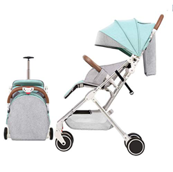 YBL ultraligero 2 en 1 compacta viaje avion Cochecito de Bebe plegable Silla de paseo 0 meses a 3 años (Verde) en oferta