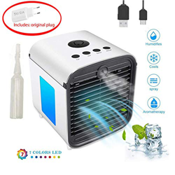 Nifogo Aire Acondicionado Móvil Portátil Enfriador Mini Climatizador Evaporativo，3en1 Ventilador Humidificador Purificador de Aire Personal USB [Sin F en oferta