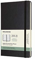 Moleskine 18 Months Weekly Note Calender Hard Cover Large 2019/2020 Horizontal Black en oferta