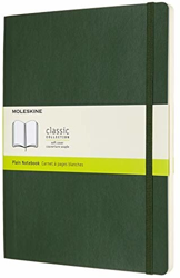 Moleskine Classic Notebook Softcover Blank 240 pages myrte green características