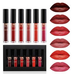 Luckyfine Pintalabios Mate Permanente 6 pcs, Set de Lápices Labiales Líquidos Mate Brillo de Labios Líquido Impermeable, Duradero, Regalo Perfecto par precio