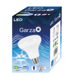 Bombilla Reflectora LED R90, E27, 18W, 1500 lumenes, 110º Luz neutra  - GARZA en oferta