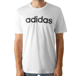 adidas Essentials Linear Camiseta De Manga Corta Hombres - Blanco, Negro precio