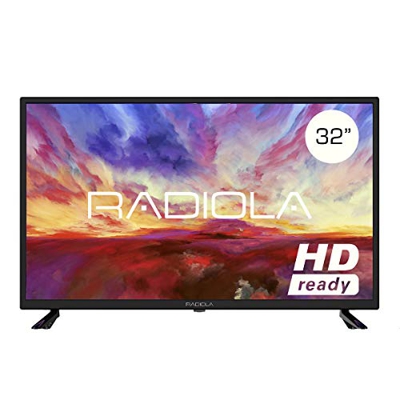 Televisor Led 32 Pulgadas HD, Radiola LD32100K. Resolución 1366 x 768, 3X HDMI, VGA, TDT2, Reproductor y Grabador USB, Color Negro