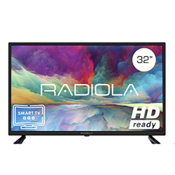 Televisor Led 32 Pulgadas HD Smart TV. Radiola LD32100KA, Resolución 1920 x 720P, HDMI, VGA, WiFi, TDT2, USB Multimedia, Color Negro en oferta