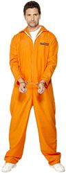 Smiffys Disfraz de Prisionero huido, Naranja, con Enterizo en oferta