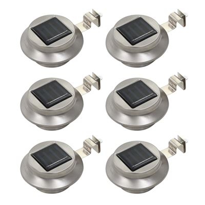 Lámparas solares LED de exterior 6 uds redondas 12 cm blanco - VIDAXL