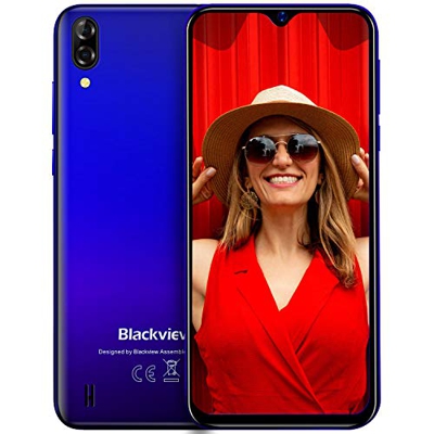 Blackview A60 Moviles 2020, Smartphone Libres (15.7cm) 19.2:9 HD Display, Cámara 13MP+5MP, 4080mAh Batería Telefono, 16GB ROM + 128GB TF Ampliable Dua