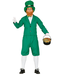 Disfraz de Duende verde Irlandés Leprechaun para hombre multicolor L características