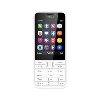 TelĂŠfono mĂłvil Nokia 230 DS 2.8'''' Plata, Color blanco