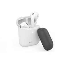 Funda de silicona Puro Blanco + tapa negro para Apple Airpods características