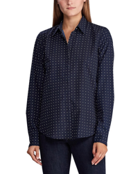 Lauren Ralph Lauren - Blusa De Mujer Con Estampado De Lunares Con Manga Larga en oferta