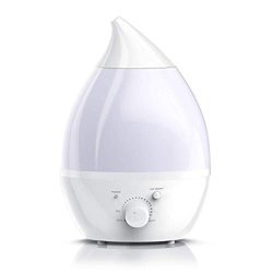 Pritech - Humidificador Ultrasónico de 1,5L y Difusor de Aroma, No Ruido Ultrasilencioso y Autoapagado en Forma Lágrima, 7-Color LED, Ideal para Dormi precio