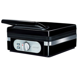 Gofrera Profesional MPM MGO-24 para 2 gofres Belgas gruesos, placas antiadherente, regulador de temperatura, negra, 1400W precio