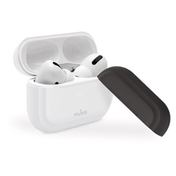 Funda de silicona Puro Blanco + tapa negro para Apple Airpods Pro en oferta