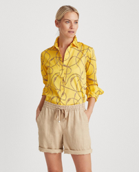 Lauren Ralph Lauren - Blusa De Mujer Con Estampado Grande Y Manga Larga características