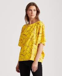 Lauren Ralph Lauren - Blusa De Mujer Con Estampado Grande Y Manga Corta características