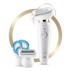 Braun Silk-épil 9 Flex 9010 Epilator, White/Gold precio