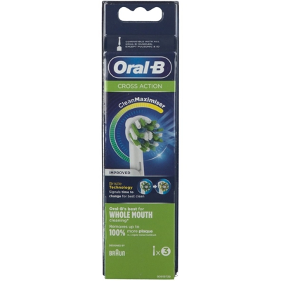 Oral-B Refill Eb50-3 CrossAction Brossettes de Rechange