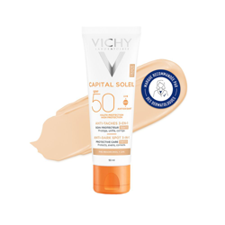 Vichy Idéal Soleil Soin Anti-taches teinté 3-en-1 SPF 50+ características