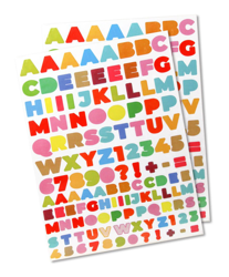 Gommette alphabet 378 pièces apprendre les lettres características