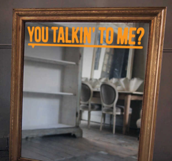 Sticker miroir you talkin' to me en oferta