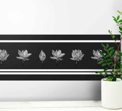 Frise Autocollante Fleur de lotus low poly line precio